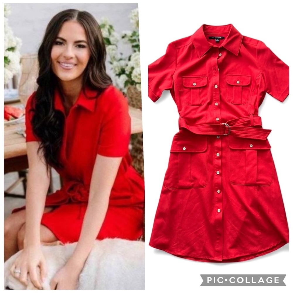 Zac & Rachel Belt Shirt Dress Size 4